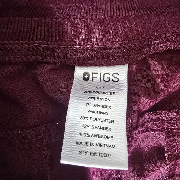 FIGS Men's Axim Cargo Scrub Pants - Burgundy - Small - Picture 6 of 6